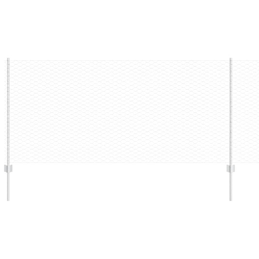 Vidaxl hek met paal zilver 1 x 25 m staal