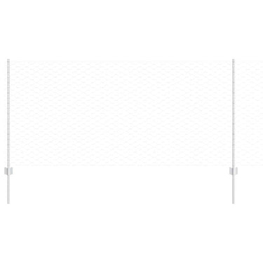 Vidaxl hek met paal zilver 1 x 25 m staal
