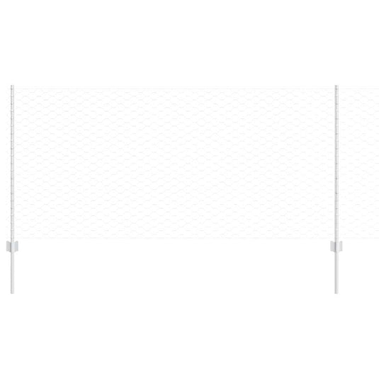 Vidaxl hek met paal zilver 1 x 25 m staal
