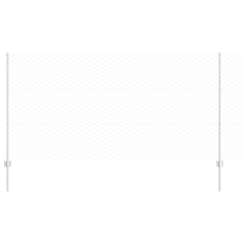 Load image into Gallery viewer, Vidaxl hek met paal zilver 1,2 x 25 m staal
