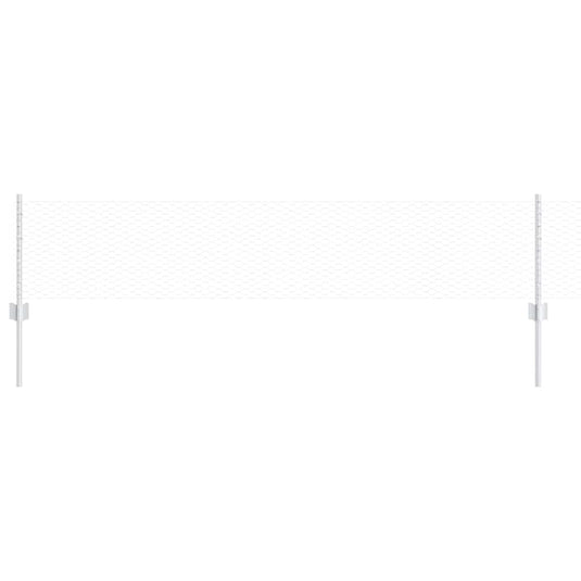 Vidaxl hek met paal zilver 0,4 x 50 m staal