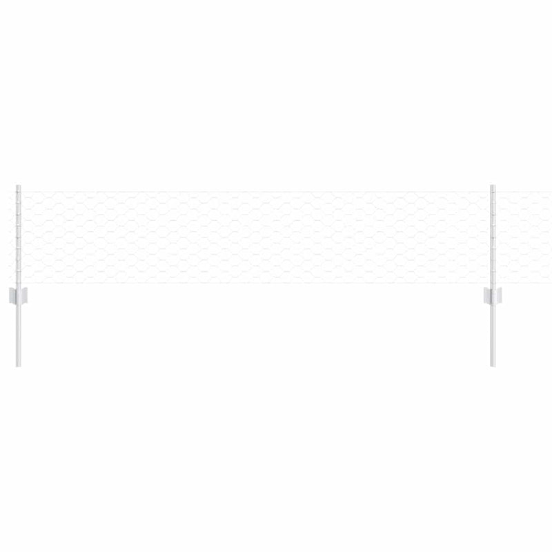 Load image into Gallery viewer, Vidaxl hek met paal zilver 0,4 x 50 m staal
