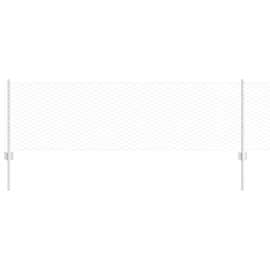 Vidaxl hek met paal zilver 0,6 x 50 m staal