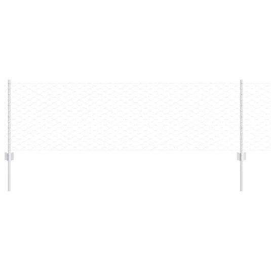Vidaxl hek met paal zilver 0,6 x 50 m staal