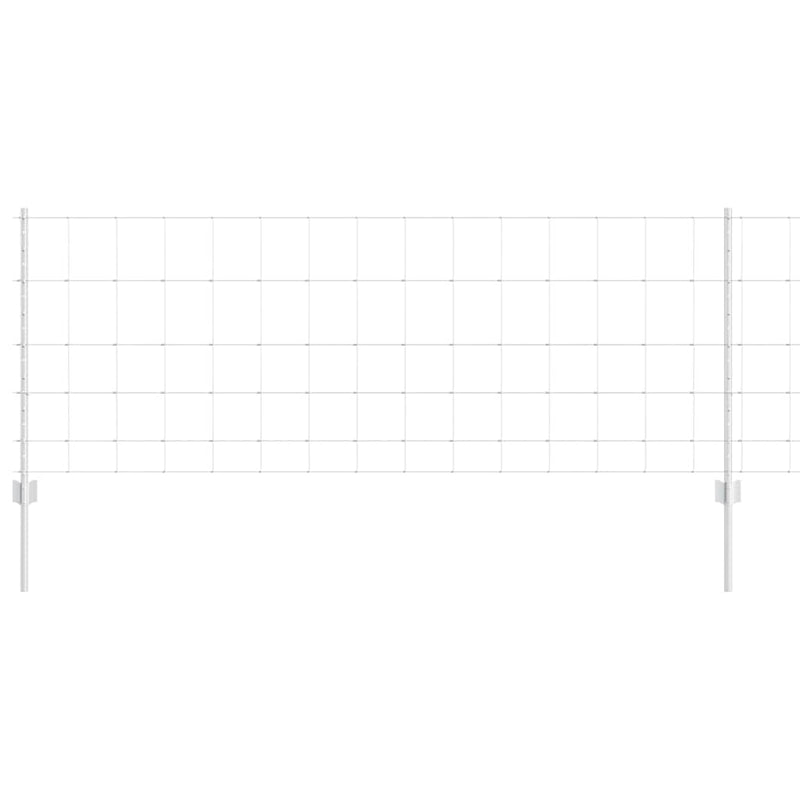Load image into Gallery viewer, Vidaxl hek met paal zilver 0,8 x 25 m staal
