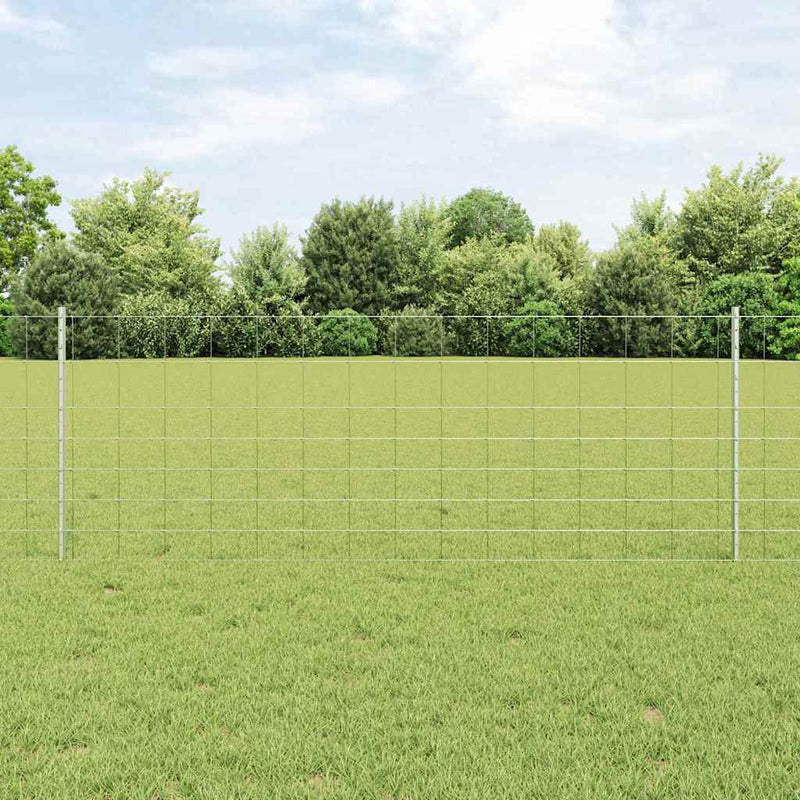 Load image into Gallery viewer, Vidaxl hek met paal zilver 0,8 x 25 m staal
