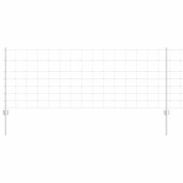 Vidaxl hek met paal zilver 0,8 x 25 m staal