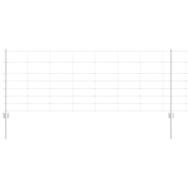 Vidaxl hek met paal zilver 0,8 x 25 m staal
