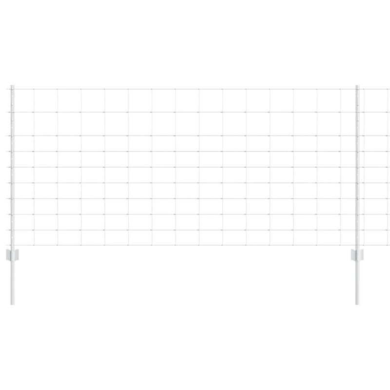 Load image into Gallery viewer, Vidaxl hek met paal zilver 1 x 25 m staal
