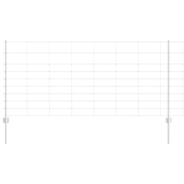 Vidaxl hek met paal zilver 1 x 25 m staal