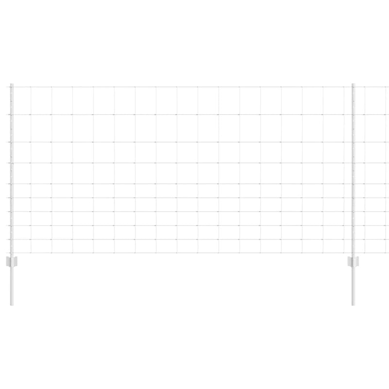 Load image into Gallery viewer, Vidaxl hek met paal zilver 1,2 x 25 m staal
