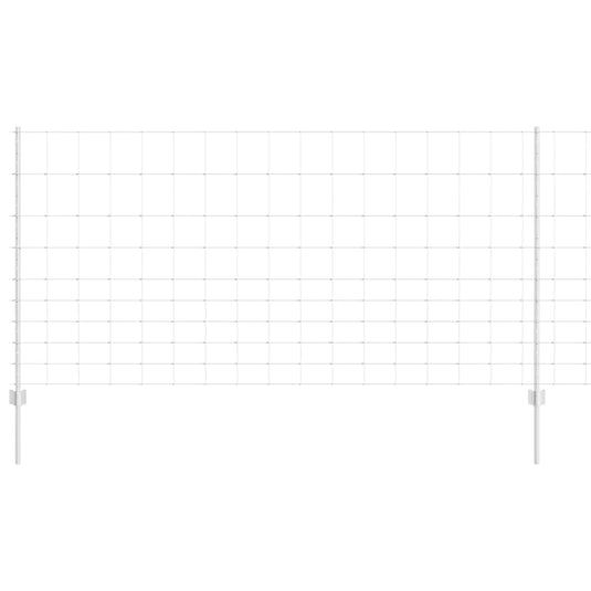 Vidaxl hek met paal zilver 1,2 x 25 m staal