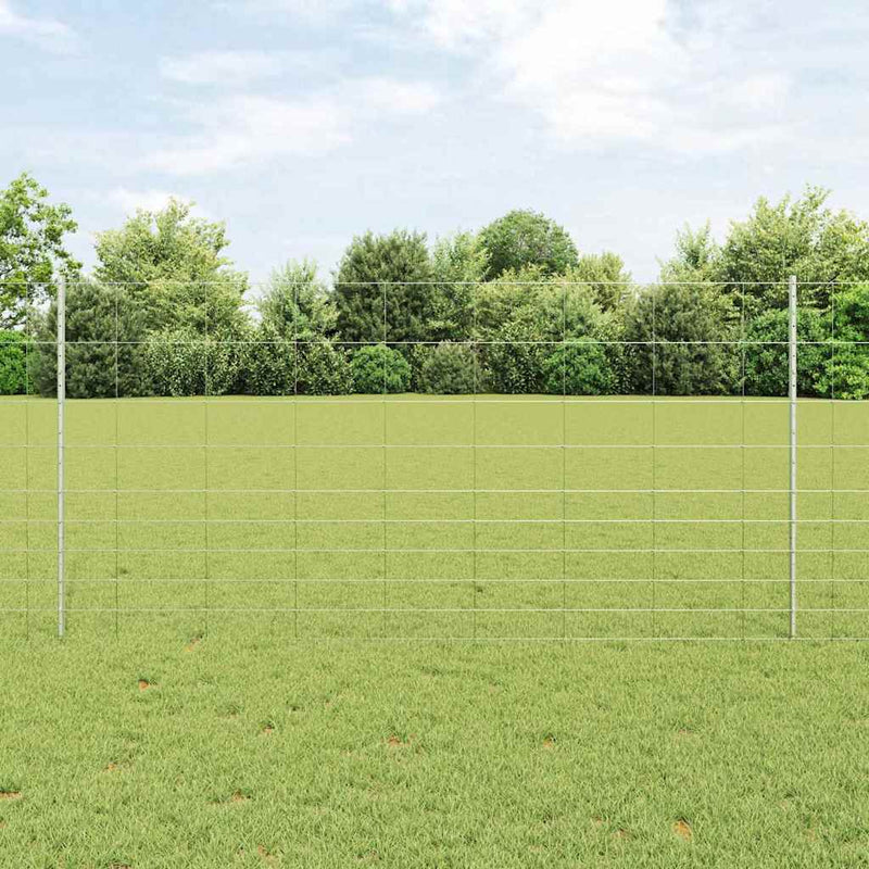 Load image into Gallery viewer, Vidaxl hek met paal zilver 1,2 x 25 m staal
