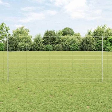Vidaxl hek met paal zilver 1,2 x 25 m staal