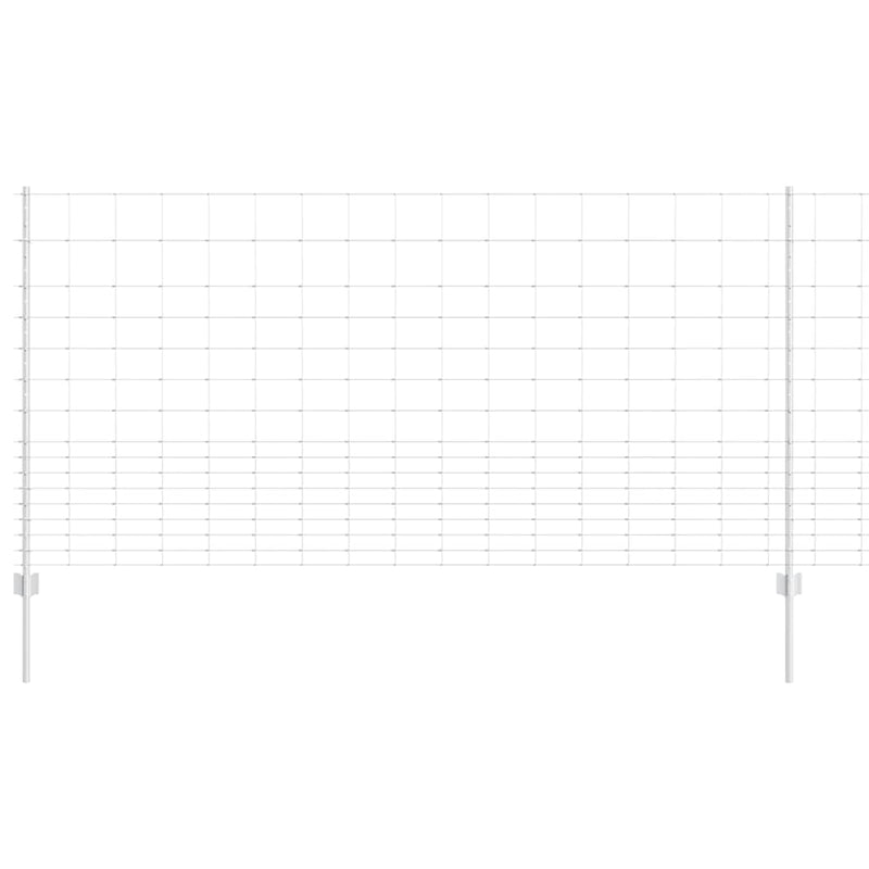 Load image into Gallery viewer, Vidaxl hek met paal zilver 1,2 x 25 m staal
