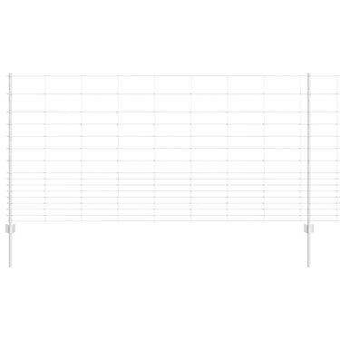 Vidaxl hek met paal zilver 1,2 x 25 m staal