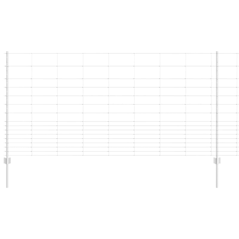 Load image into Gallery viewer, Vidaxl hek met paal zilver 1,2 x 25 m staal
