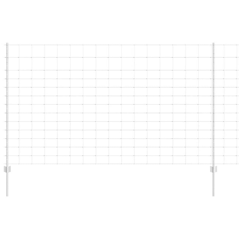 Load image into Gallery viewer, Vidaxl hek met paal zilver 1,4 x 25 m staal
