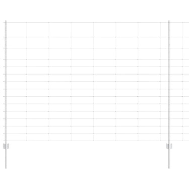 Vidaxl hek met paal zilver 1,6 x 25 m staal