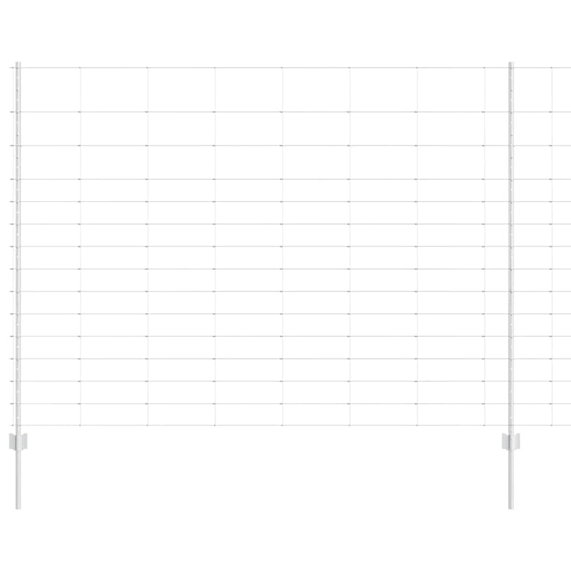 Load image into Gallery viewer, Vidaxl hek met paal zilver 1,6 x 25 m staal
