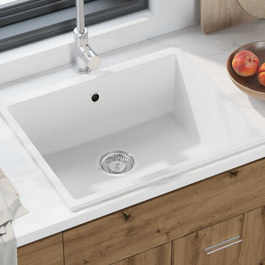 Vidaxl keukenwasbak wit 54 x 44 x 20 cm graniet