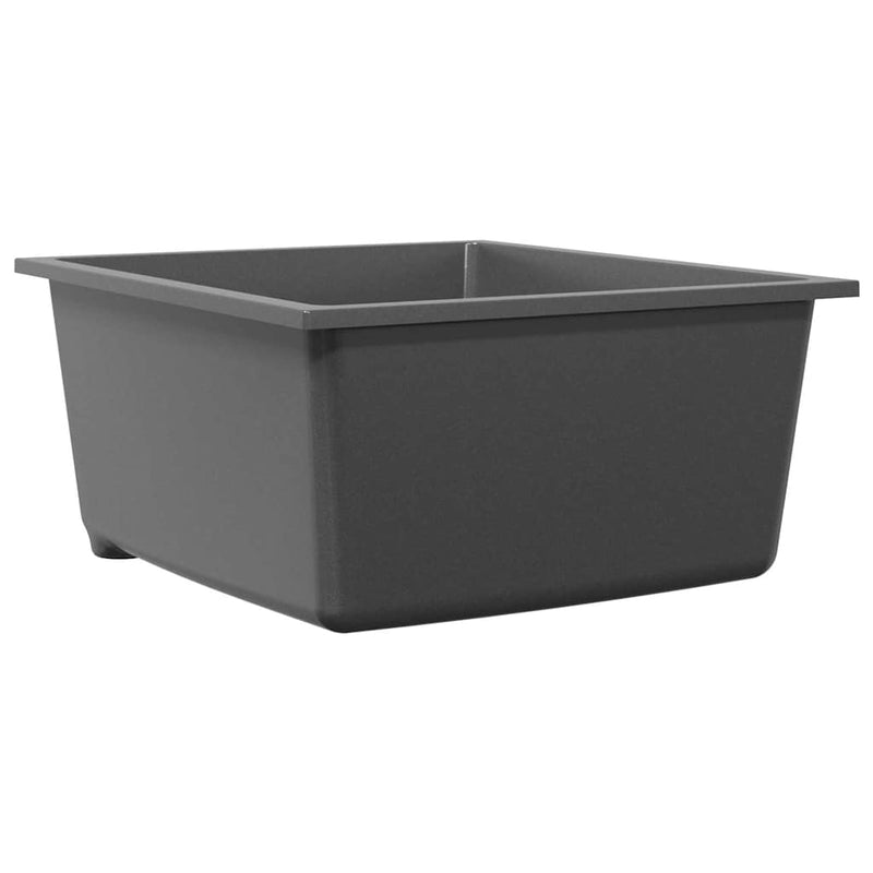 Load image into Gallery viewer, Vidaxl keukenwasbak grijs 38 x 44 x 20 cm graniet
