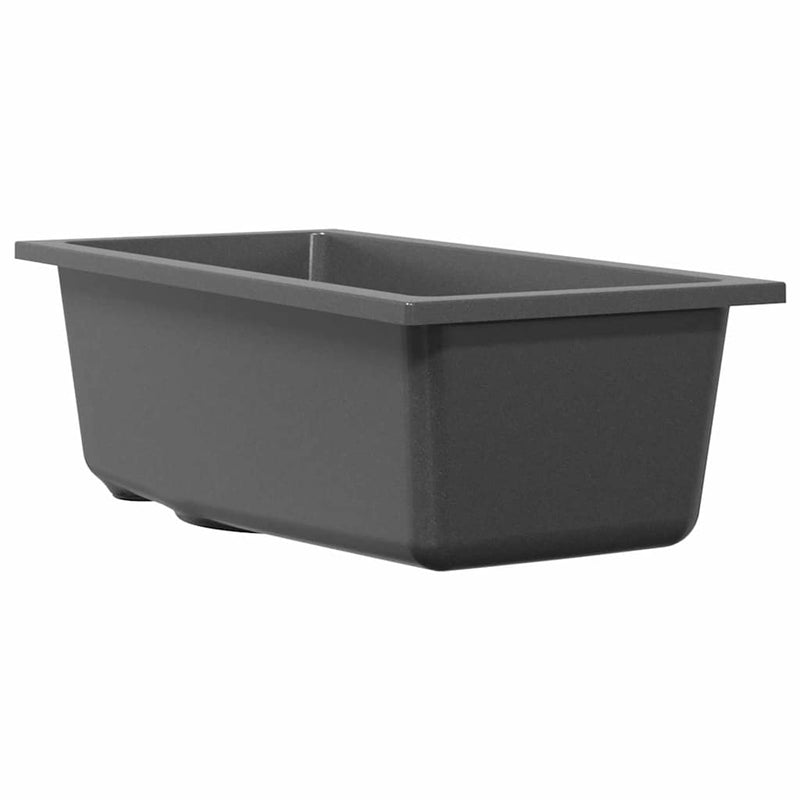 Load image into Gallery viewer, Vidaxl keukenwasbak grijs 21 x 44 x 14 cm graniet
