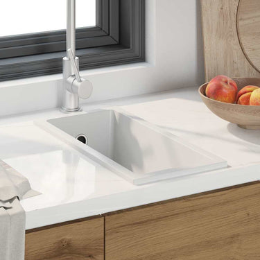 Vidaxl keukenwasbak wit 21 x 44 x 14 cm graniet