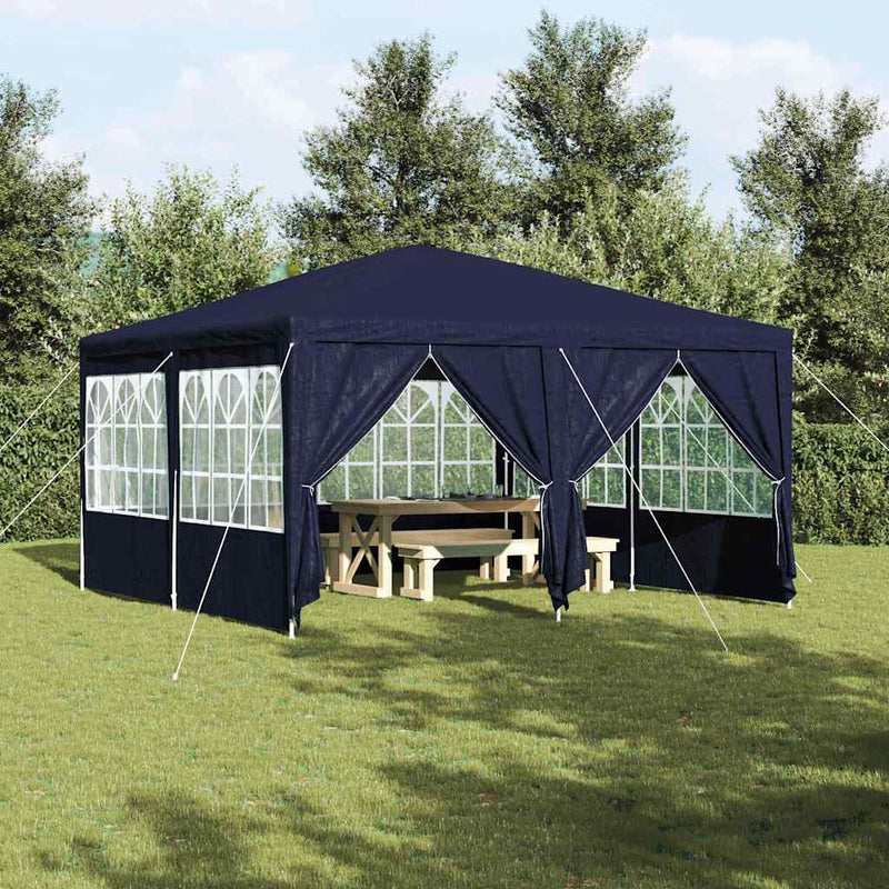 Load image into Gallery viewer, Vidaxl partytent blauw 400 x 400 x 266 cm polyetheen
