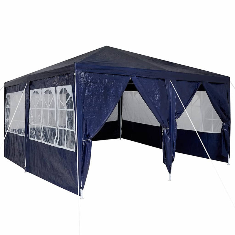 Load image into Gallery viewer, Vidaxl partytent blauw 400 x 400 x 266 cm polyetheen
