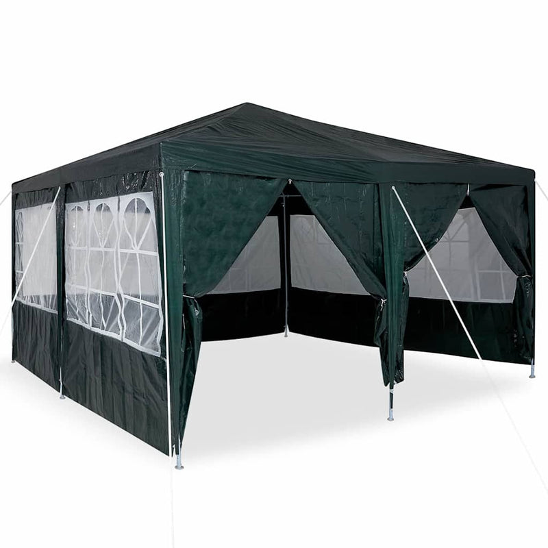 Load image into Gallery viewer, Vidaxl partytent groen 400 x 400 x 266 cm polyetheen

