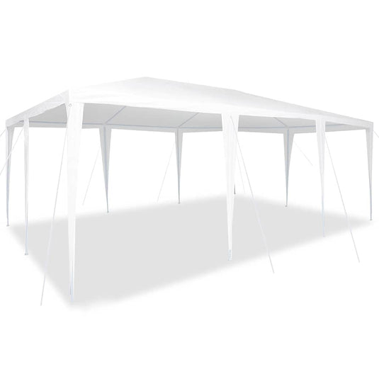 Vidaxl partytent wit 600 x 400 x 266 cm polyethyleen en staal