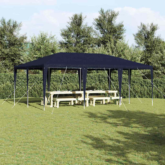 Vidaxl partytent blauw 600 x 400 x 266 cm polyethyleen en staal