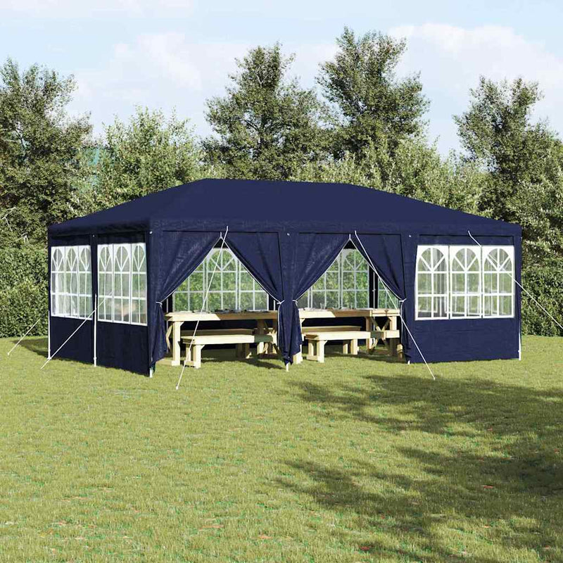 Load image into Gallery viewer, Vidaxl partytent blauw 600 x 400 x 266 cm polyetheen
