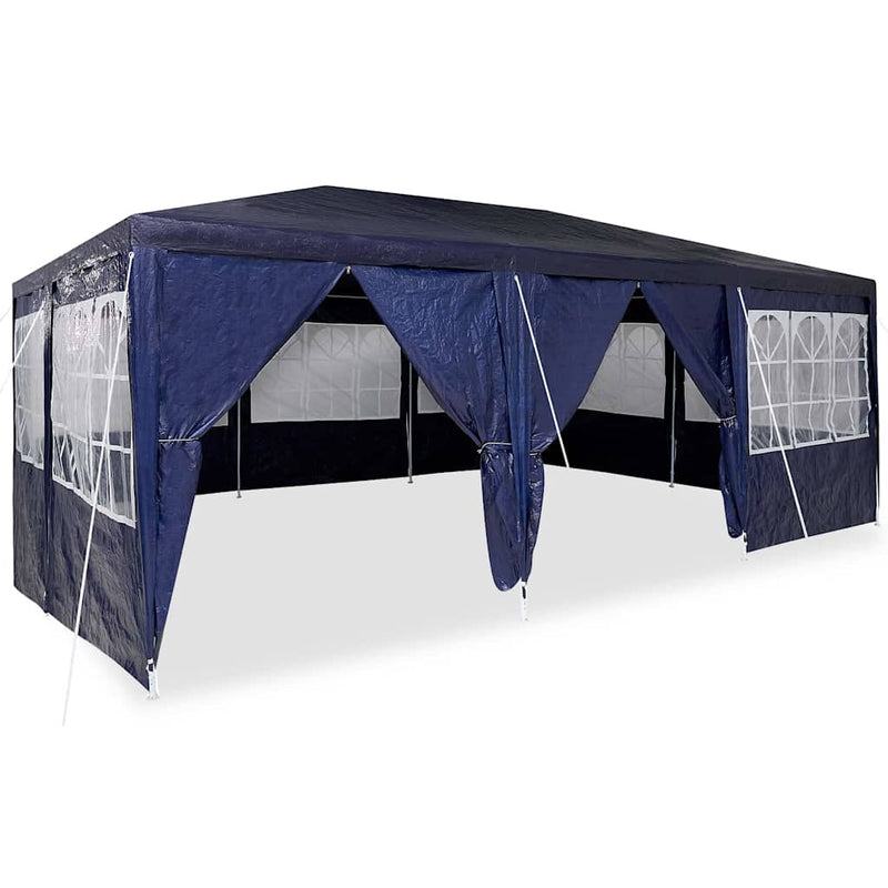 Load image into Gallery viewer, Vidaxl partytent blauw 600 x 400 x 266 cm polyetheen
