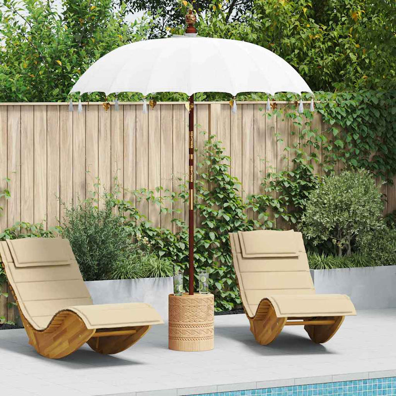 Load image into Gallery viewer, Vidaxl balinese parasol crème 190 x 190 x 260 cm
