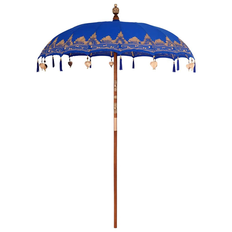 Load image into Gallery viewer, Vidaxl balinese parasol blauw 185 x 185 x 260 cm
