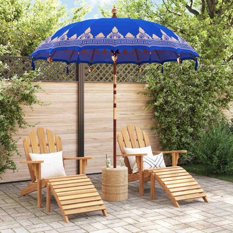 Load image into Gallery viewer, Vidaxl balinese parasol blauw 215 x 215 x 260 cm
