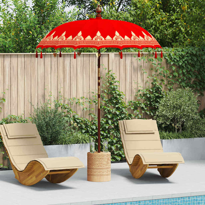 Load image into Gallery viewer, Vidaxl balinese parasol rood 185 x 185 x 260 cm

