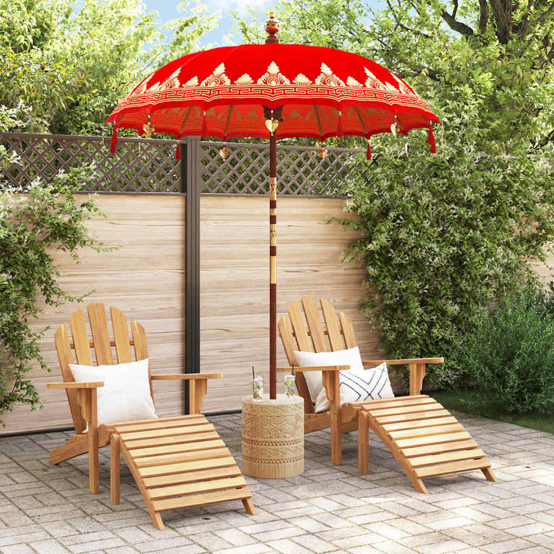 Load image into Gallery viewer, Vidaxl balinese parasol rood 185 x 185 x 260 cm
