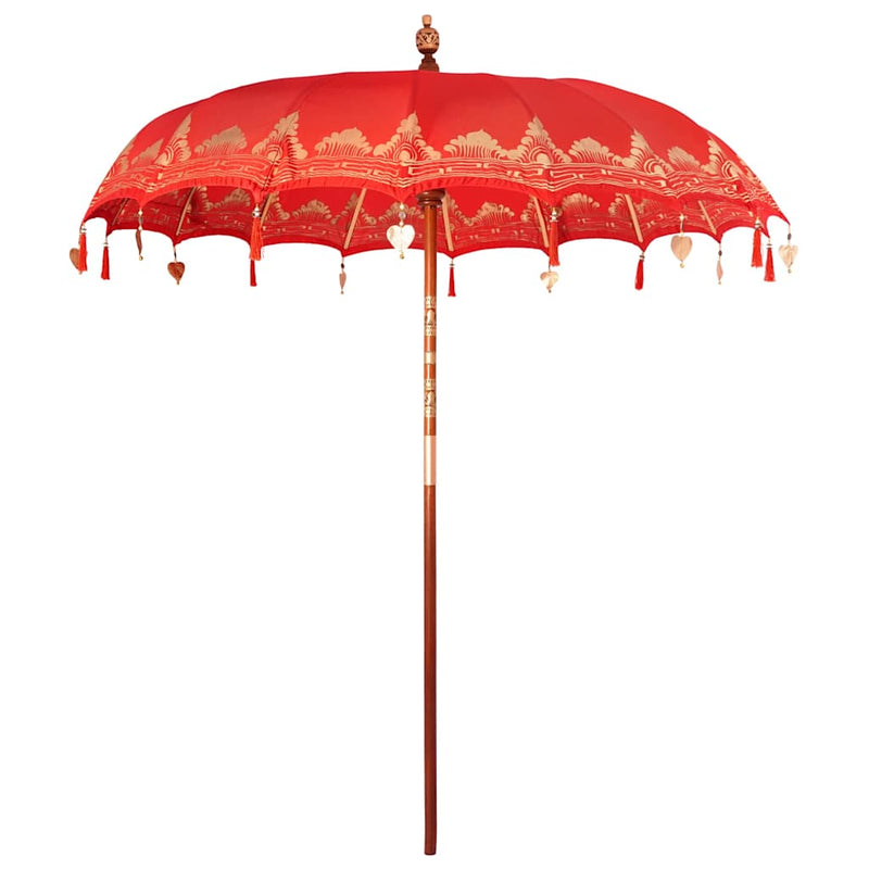 Load image into Gallery viewer, Vidaxl balinese parasol rood 215 x 215 x 260 cm
