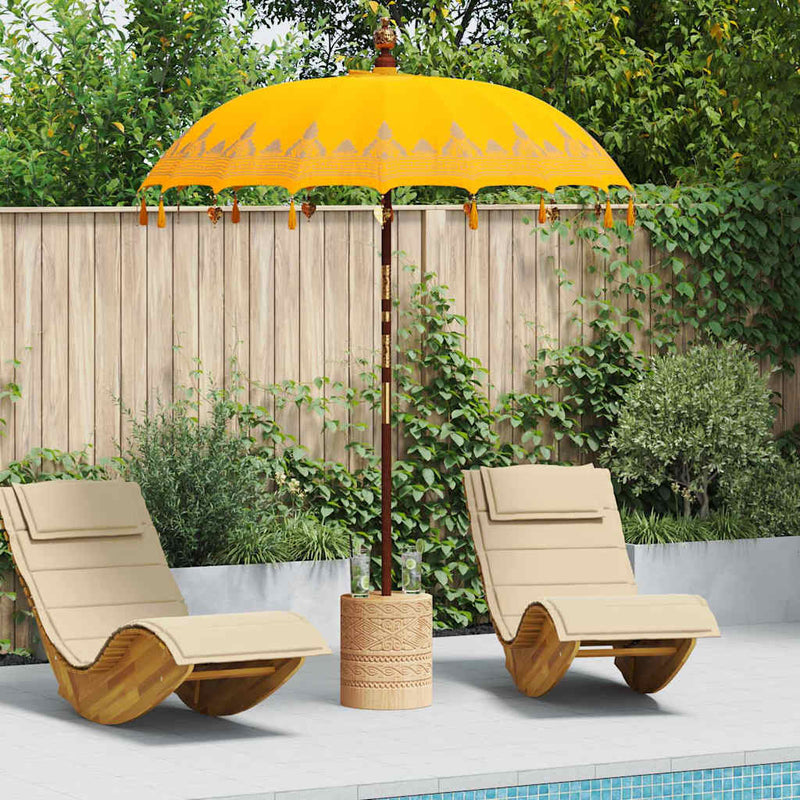 Load image into Gallery viewer, Vidaxl balinese parasol geel 185 x 185 x 260 cm
