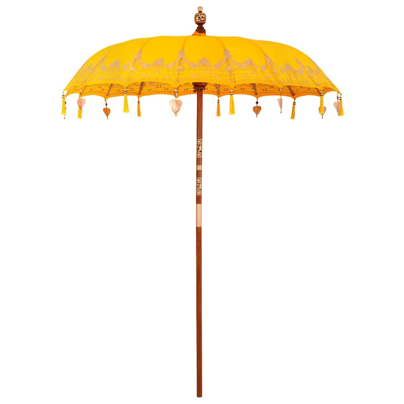 Load image into Gallery viewer, Vidaxl balinese parasol geel 185 x 185 x 260 cm
