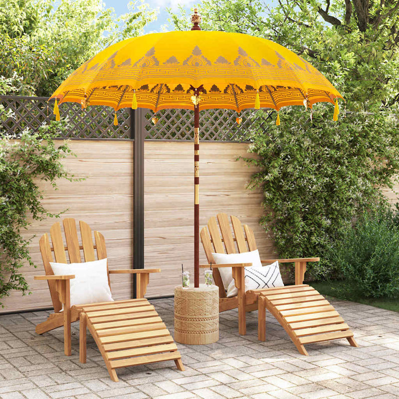 Load image into Gallery viewer, Vidaxl balinese parasol geel 215 x 215 x 260 cm
