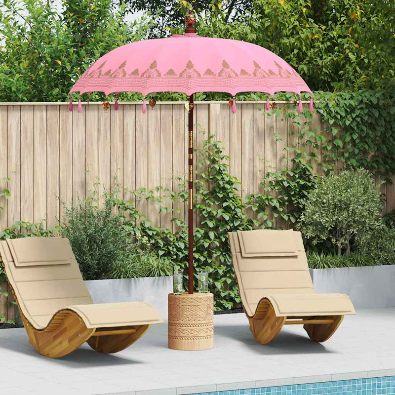 Load image into Gallery viewer, Vidaxl balinese parasol roze 185 x 185 x 260 cm
