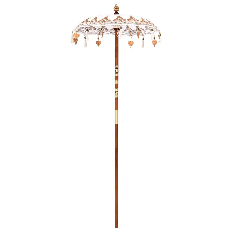 Load image into Gallery viewer, Vidaxl balinese parasol crème 125 x 125 x 260 cm

