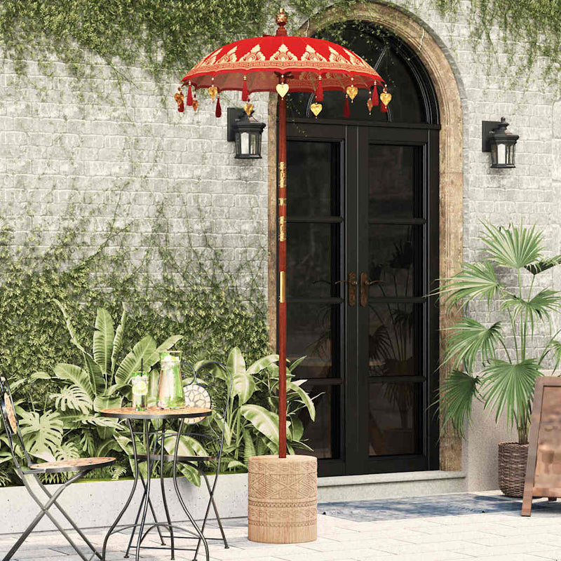 Load image into Gallery viewer, Vidaxl balinese parasol rood 125 x 125 x 260 cm

