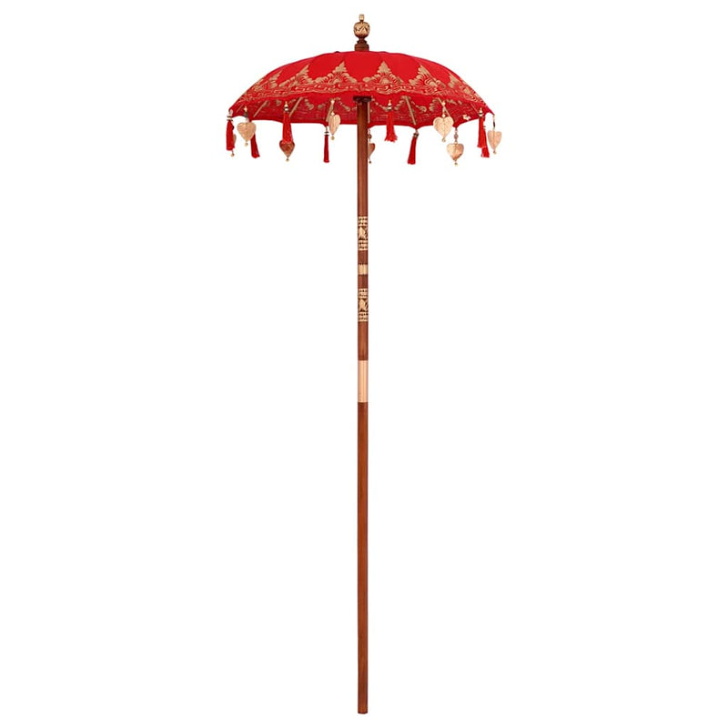 Load image into Gallery viewer, Vidaxl balinese parasol rood 125 x 125 x 260 cm

