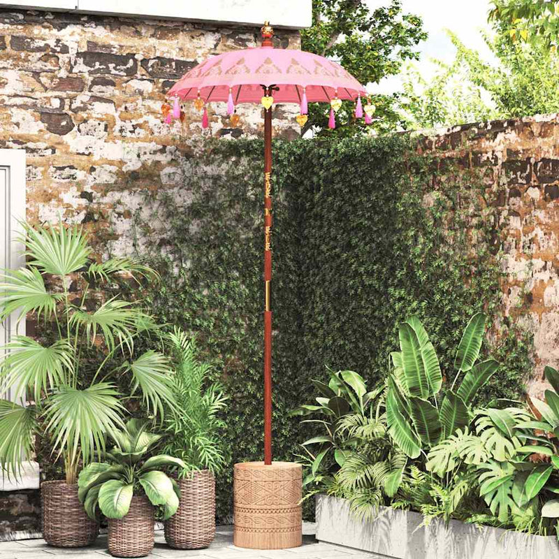 Load image into Gallery viewer, Vidaxl balinese parasol roze 125 x 125 x 260 cm
