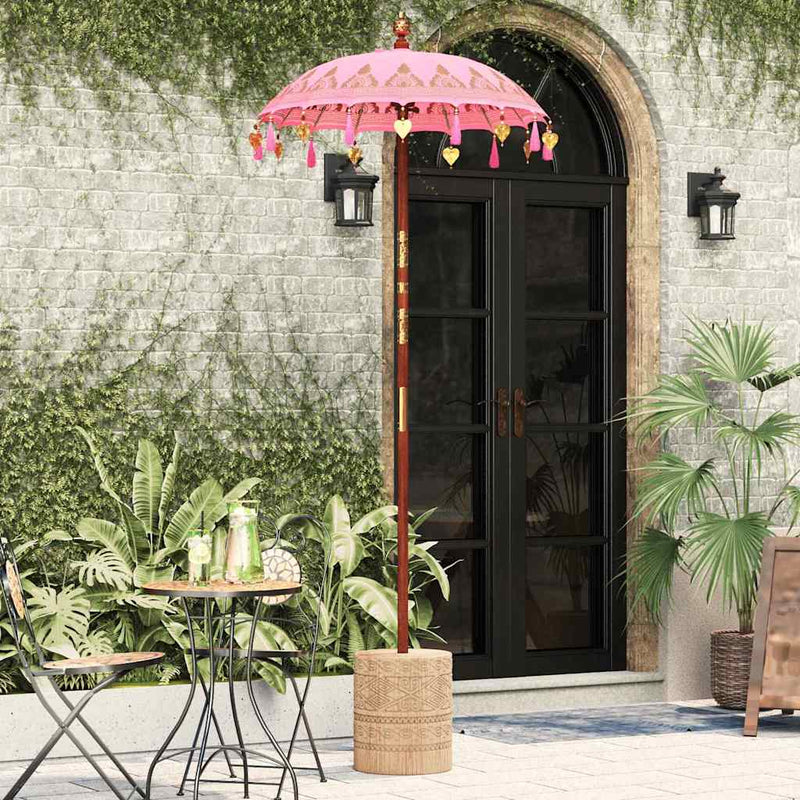 Load image into Gallery viewer, Vidaxl balinese parasol roze 125 x 125 x 260 cm
